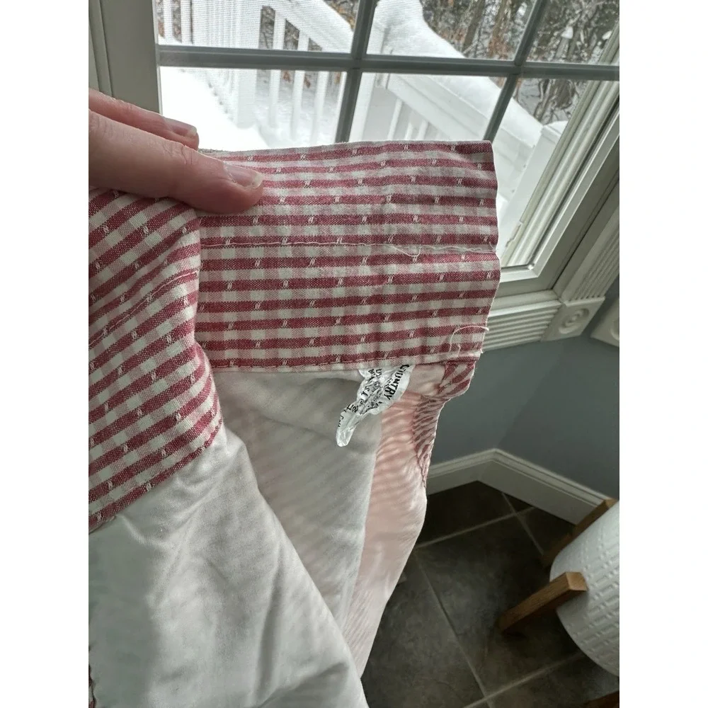 Classic Red/White gingham Country Curtains Brand Cotton Valance 50Wx14L -4 avail
